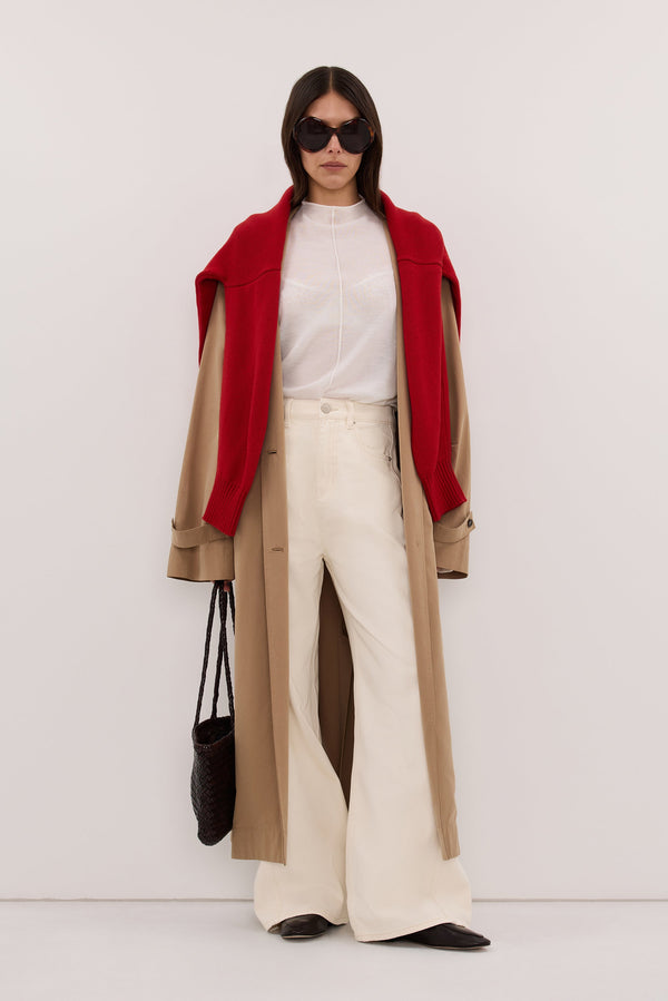 Calça Jeans Drew Creme Wide Leg