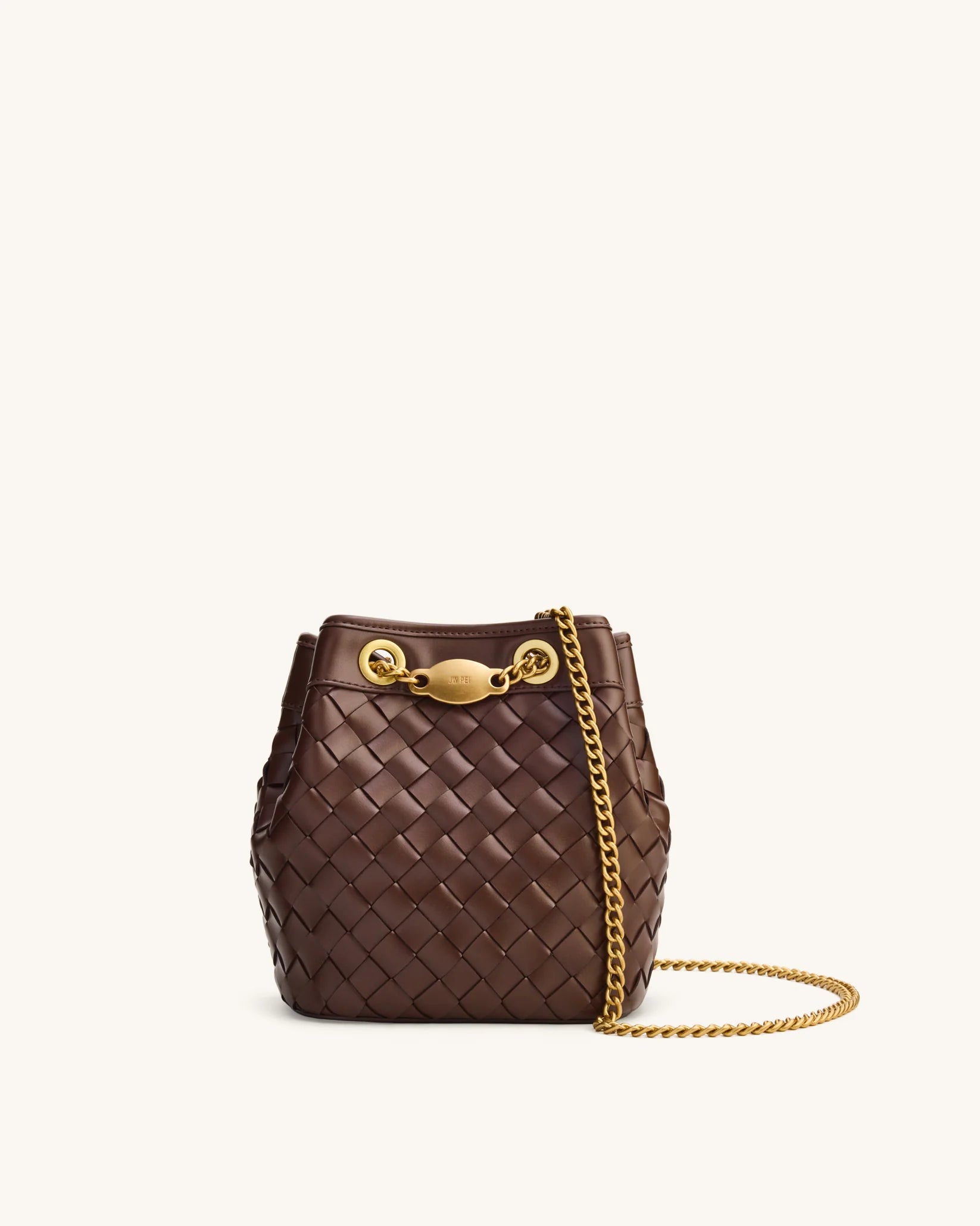 Bolsa Saco Yara Trançada à Mão – Marrom-Escuro
