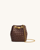 Bolsa Saco Yara Trançada à Mão – Marrom-Escuro
